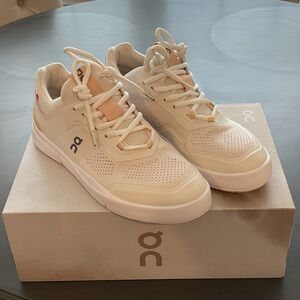 On Running Cream Athletic Shoes